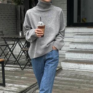 SANNA NY Arles Turtleneck Sweater in Ivory - ONE SIZE